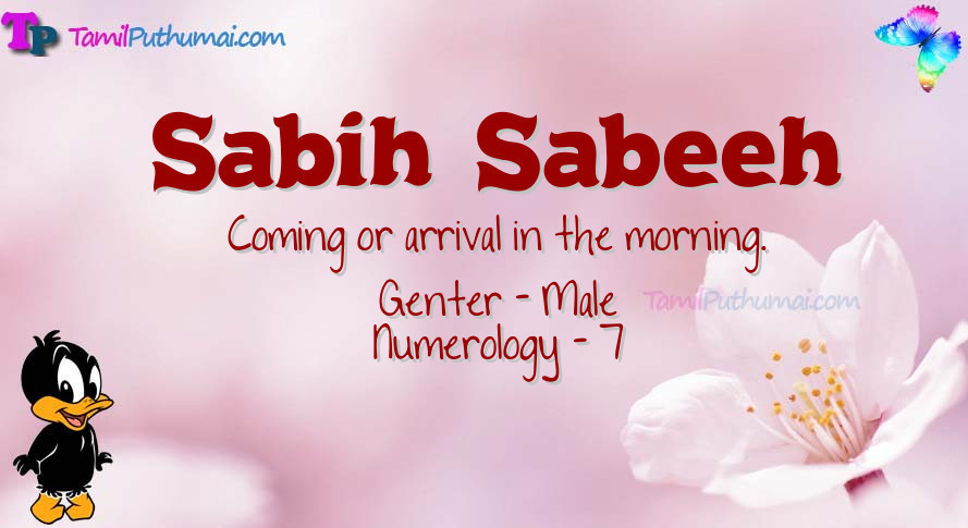 Sabih  Sabeeh-babyname-meaning